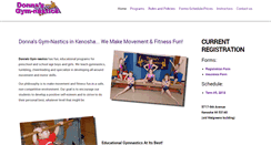 Desktop Screenshot of donnasgymnastics.com