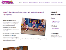 Tablet Screenshot of donnasgymnastics.com